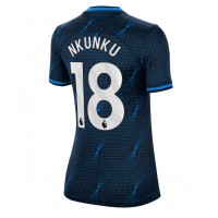 Koszulka piłkarska Chelsea Christopher Nkunku #18 Strój wyjazdowy dla kobiety 2023-24 tanio Krótki Rękaw